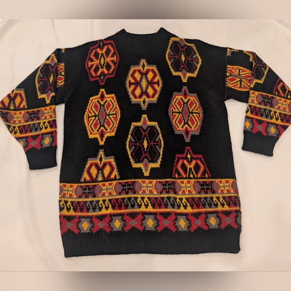 Headliners Sweaters - Vintage Headliners Colorful Geometric Sweater